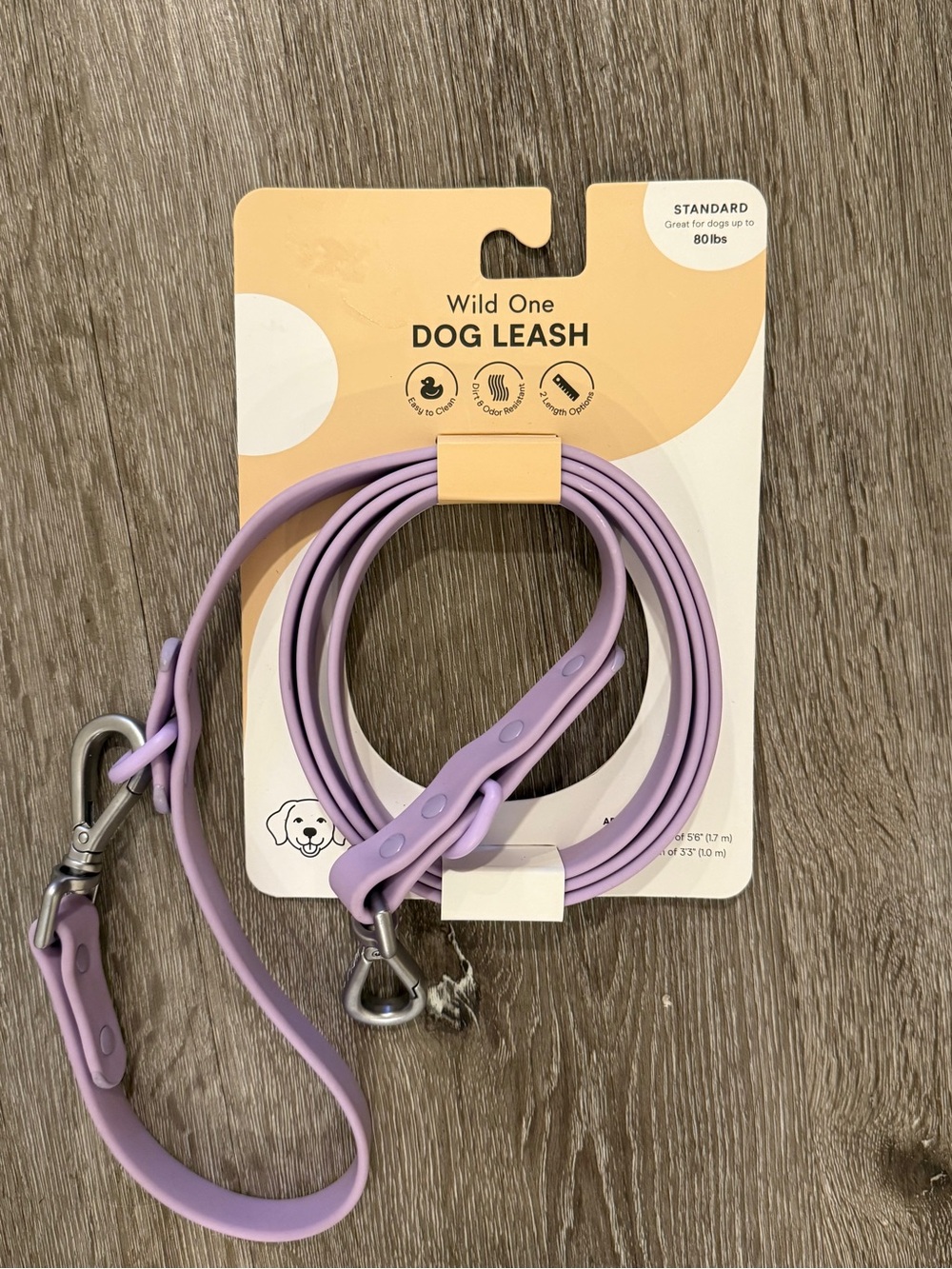 Wild One Adjustable Dog Leash Standard Purple/Lilac 5’6” Up to 80 lbs NEW